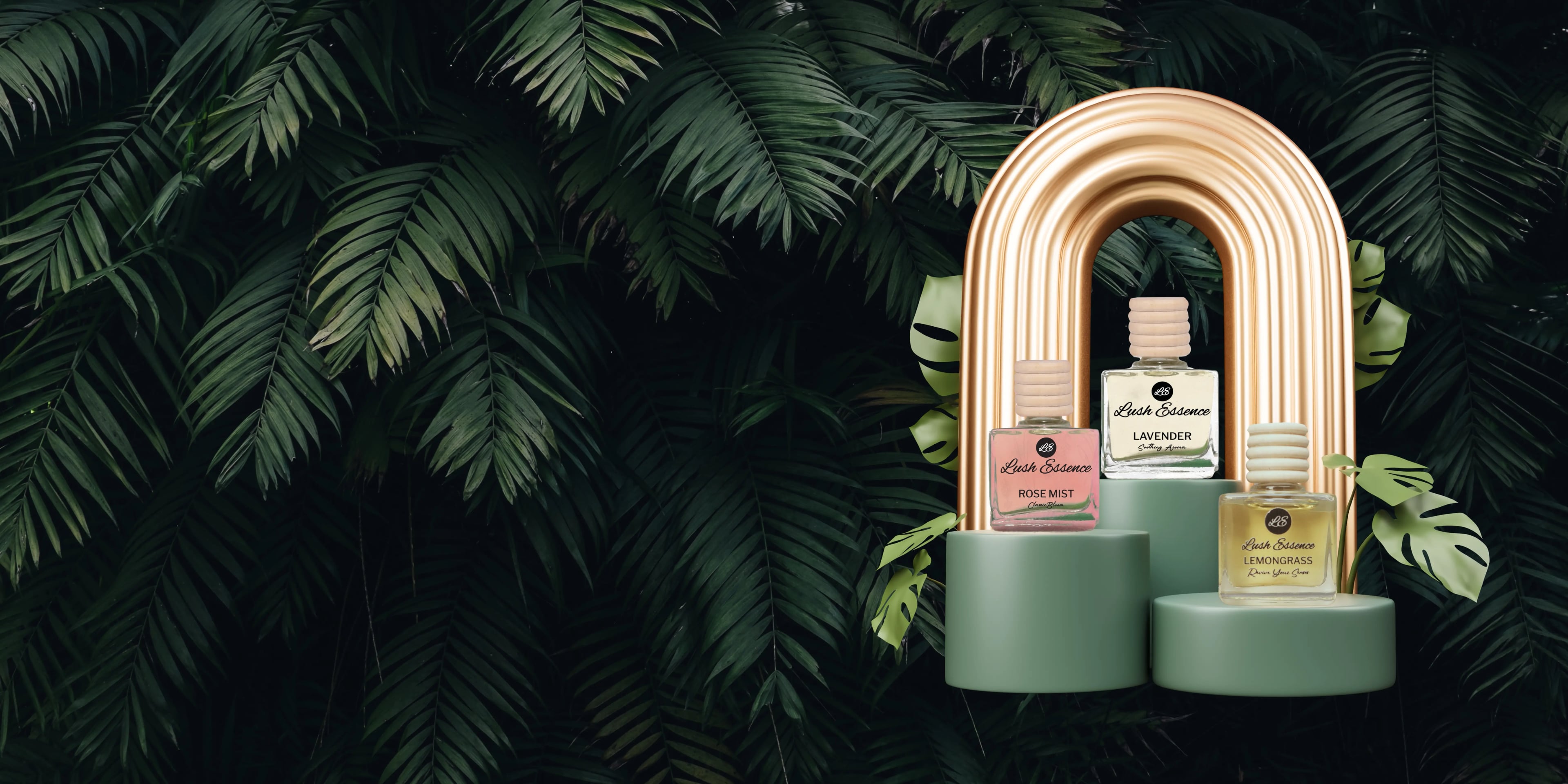 Lush Essence hanging car perfume banner