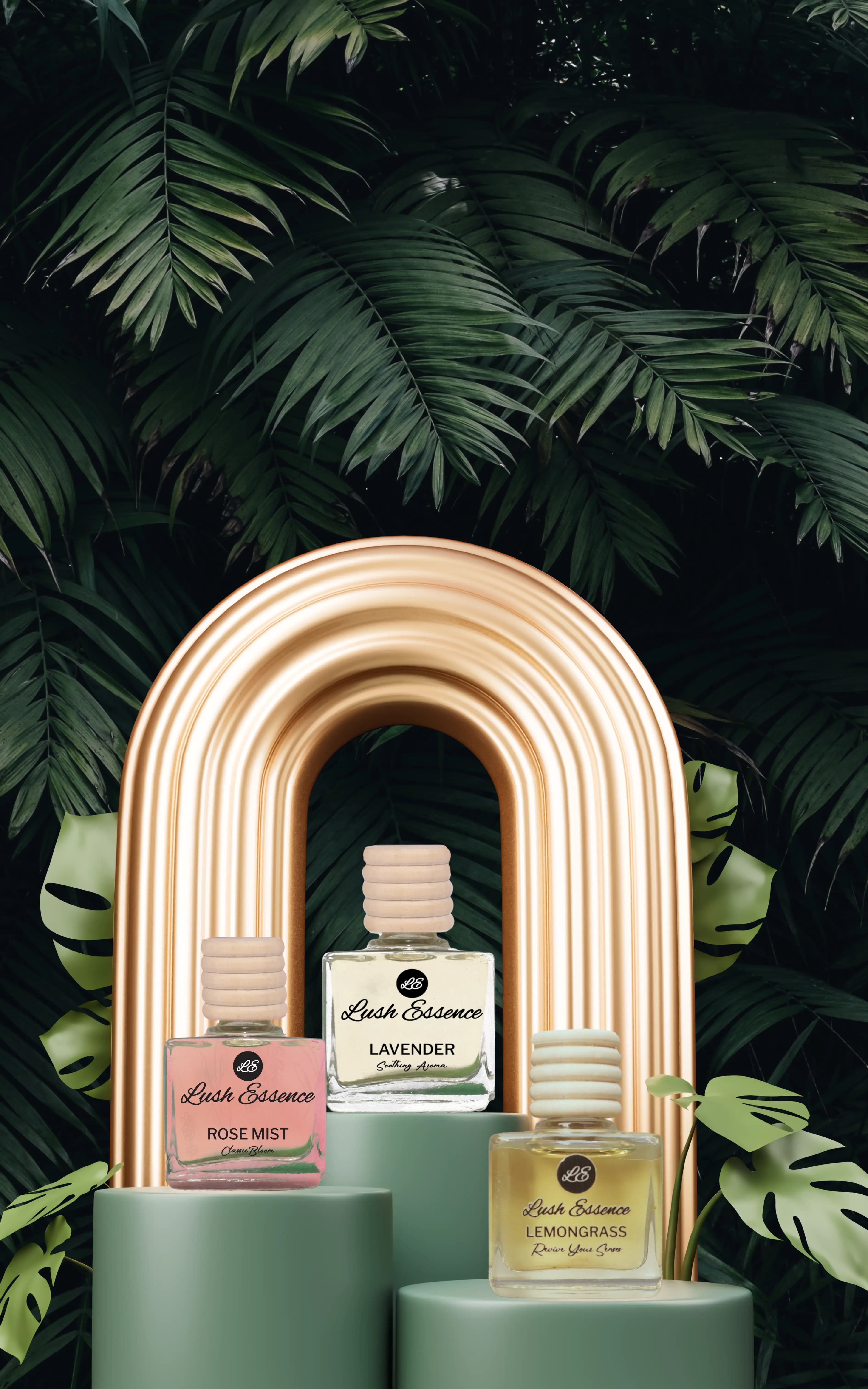 Mobile view of hanging car perfume by Lush Essence